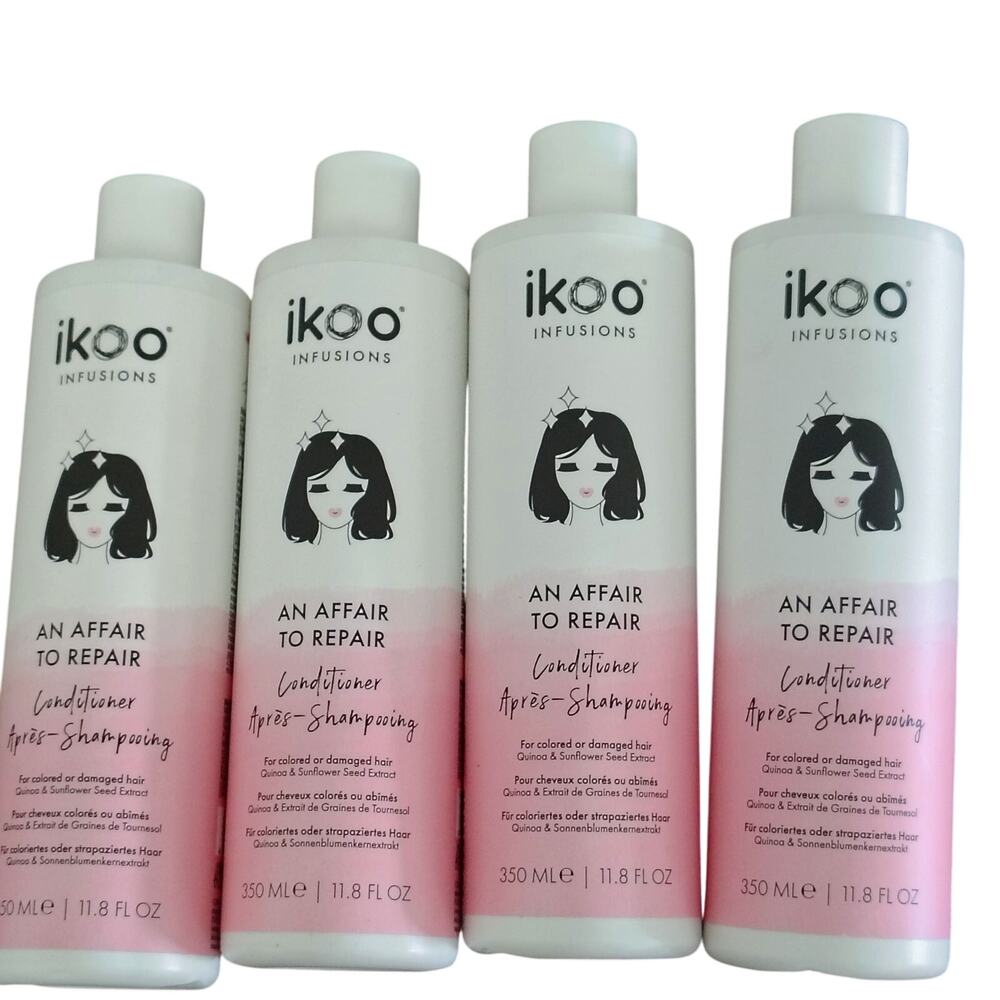 Ikoo Infusion An Affair To Repair Conditioner Color Damage Hair 11.8 oz Lot of 4
